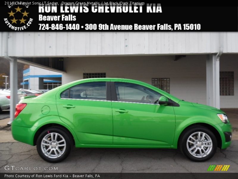 Dragon Green Metallic / Jet Black/Dark Titanium 2016 Chevrolet Sonic LT Sedan