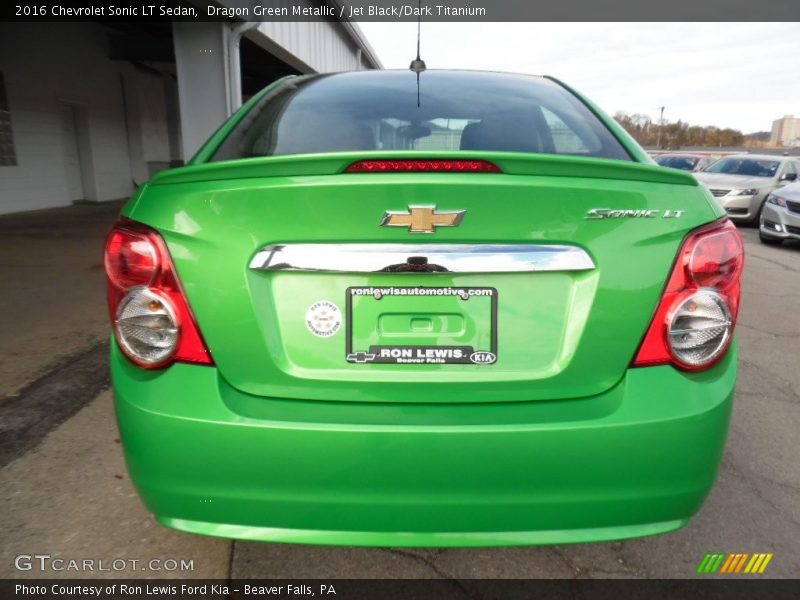 Dragon Green Metallic / Jet Black/Dark Titanium 2016 Chevrolet Sonic LT Sedan