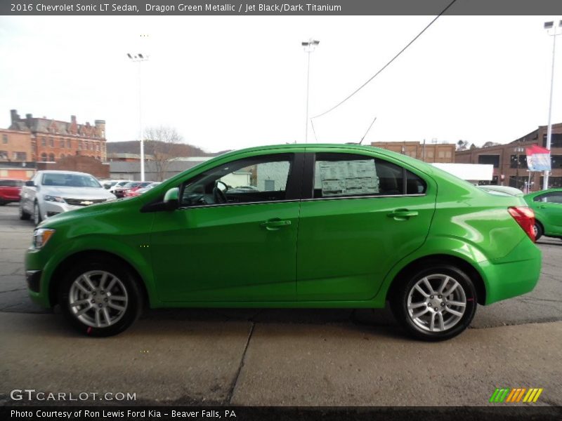 Dragon Green Metallic / Jet Black/Dark Titanium 2016 Chevrolet Sonic LT Sedan
