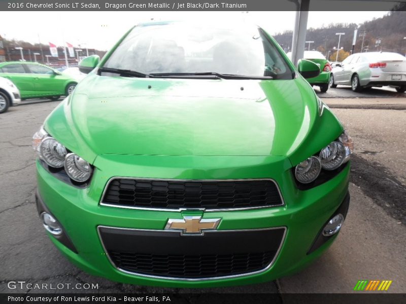 Dragon Green Metallic / Jet Black/Dark Titanium 2016 Chevrolet Sonic LT Sedan