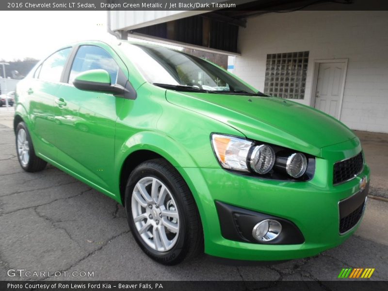 Dragon Green Metallic / Jet Black/Dark Titanium 2016 Chevrolet Sonic LT Sedan