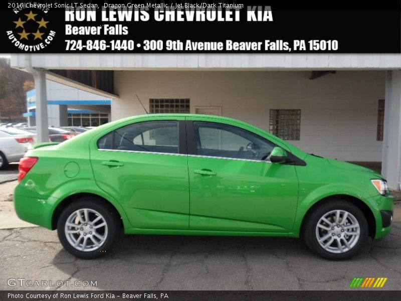 Dragon Green Metallic / Jet Black/Dark Titanium 2016 Chevrolet Sonic LT Sedan