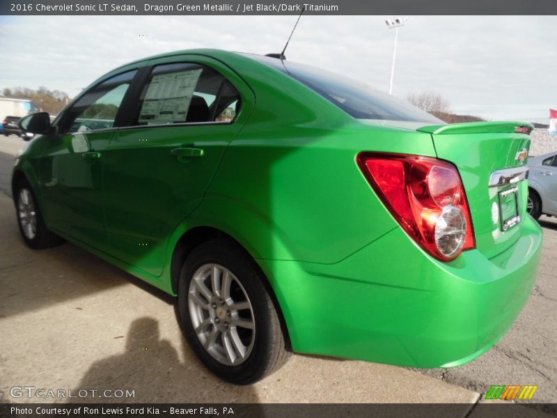 Dragon Green Metallic / Jet Black/Dark Titanium 2016 Chevrolet Sonic LT Sedan