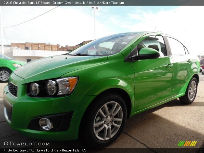 Dragon Green Metallic / Jet Black/Dark Titanium 2016 Chevrolet Sonic LT Sedan