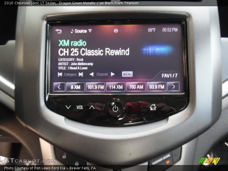 Dragon Green Metallic / Jet Black/Dark Titanium 2016 Chevrolet Sonic LT Sedan