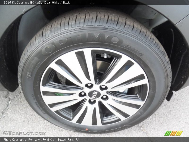 Clear White / Black 2016 Kia Sportage EX AWD