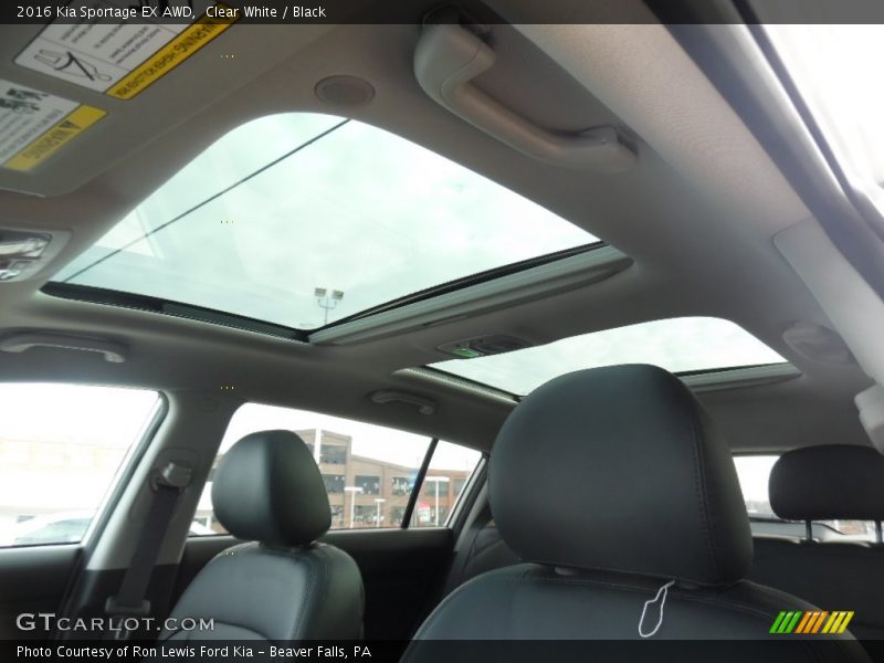Clear White / Black 2016 Kia Sportage EX AWD
