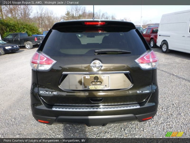 Midnight Jade / Charcoal 2016 Nissan Rogue SL AWD