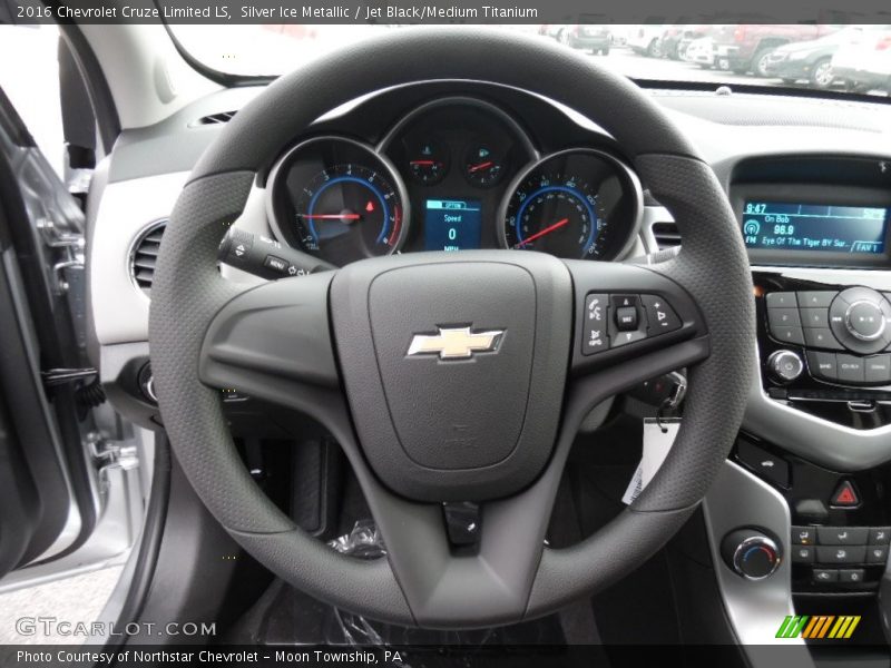 Silver Ice Metallic / Jet Black/Medium Titanium 2016 Chevrolet Cruze Limited LS