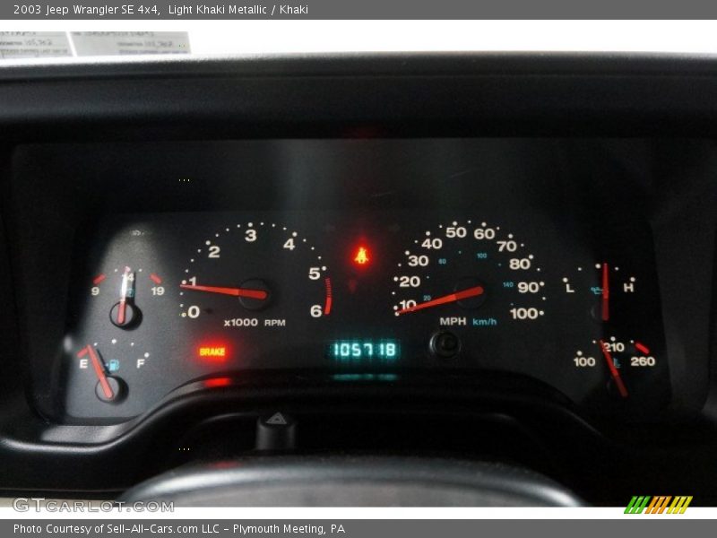  2003 Wrangler SE 4x4 SE 4x4 Gauges