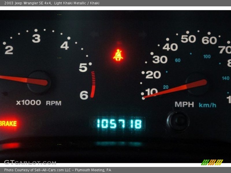 Light Khaki Metallic / Khaki 2003 Jeep Wrangler SE 4x4