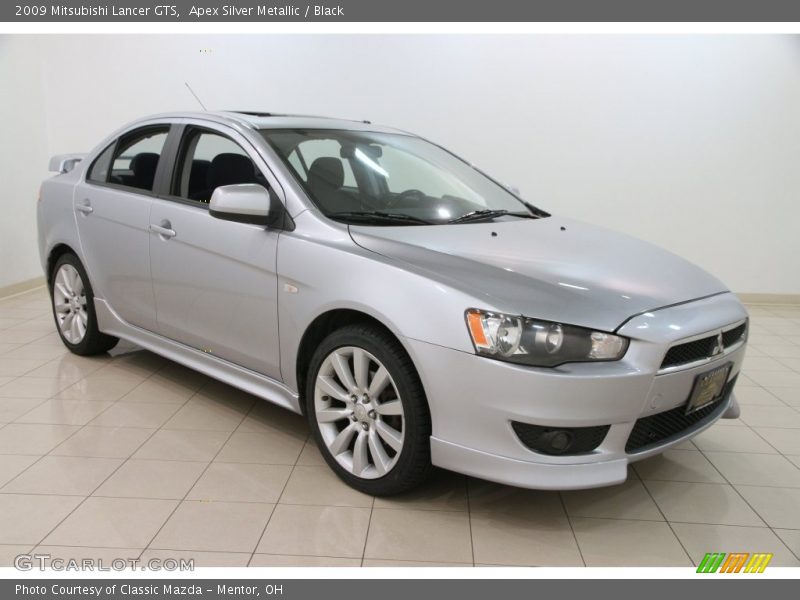 Apex Silver Metallic / Black 2009 Mitsubishi Lancer GTS