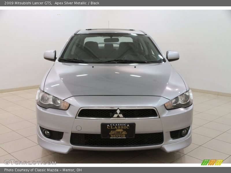 Apex Silver Metallic / Black 2009 Mitsubishi Lancer GTS