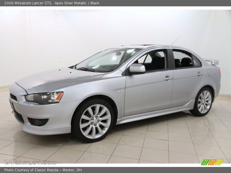 Apex Silver Metallic / Black 2009 Mitsubishi Lancer GTS