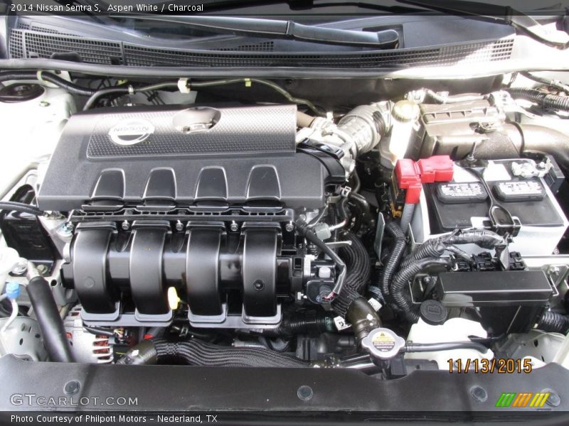 Aspen White / Charcoal 2014 Nissan Sentra S