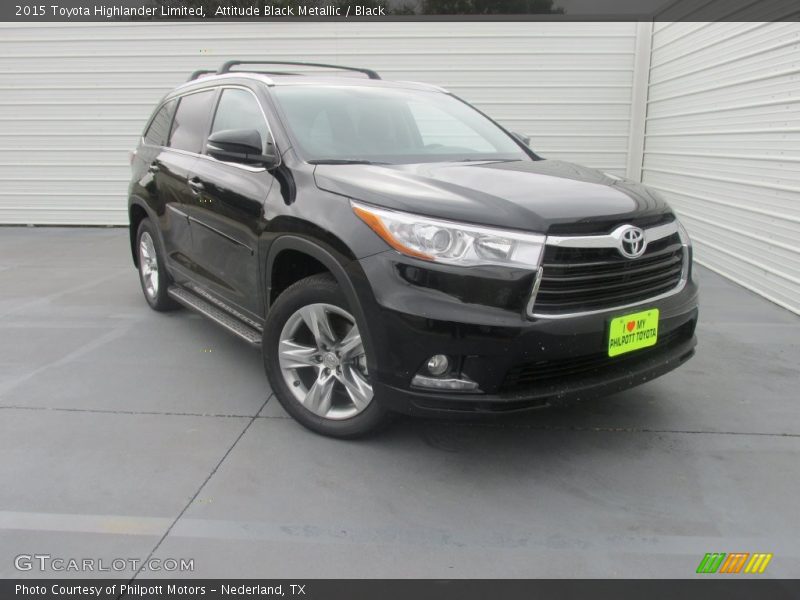 Attitude Black Metallic / Black 2015 Toyota Highlander Limited