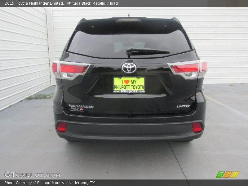 Attitude Black Metallic / Black 2015 Toyota Highlander Limited