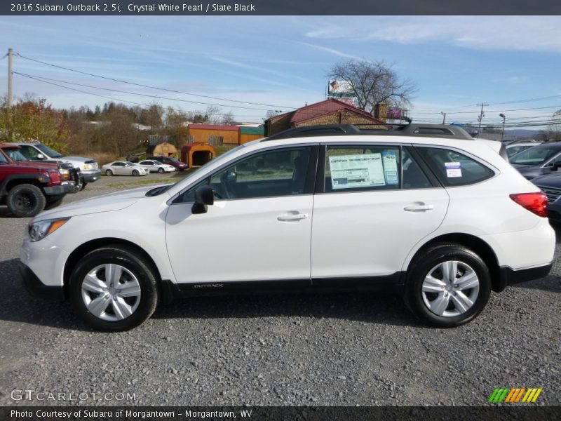 Crystal White Pearl / Slate Black 2016 Subaru Outback 2.5i