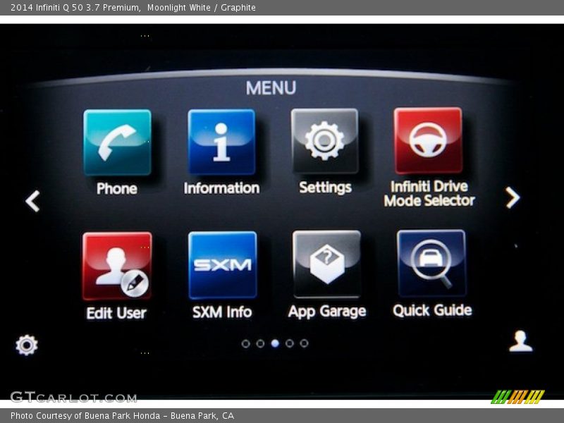 Moonlight White / Graphite 2014 Infiniti Q 50 3.7 Premium