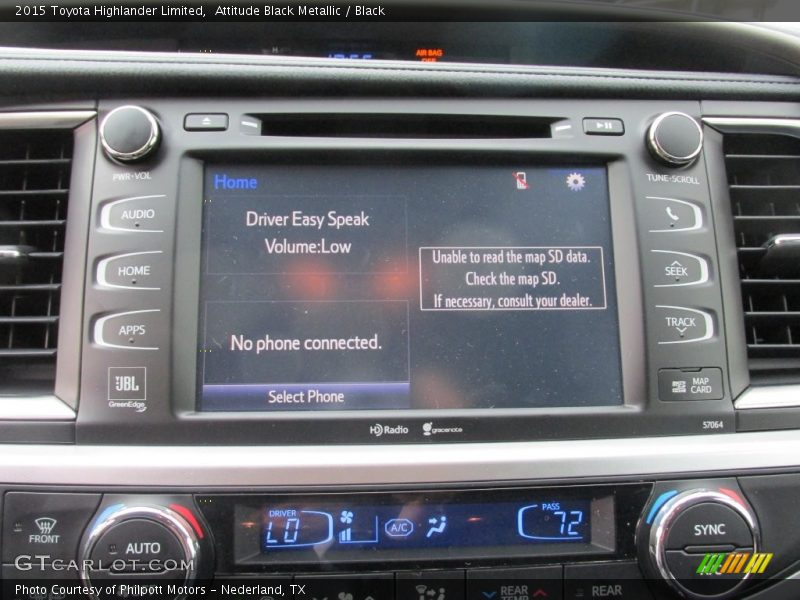 Attitude Black Metallic / Black 2015 Toyota Highlander Limited
