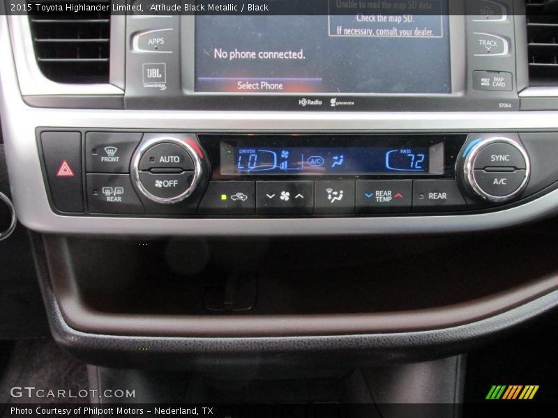 Attitude Black Metallic / Black 2015 Toyota Highlander Limited