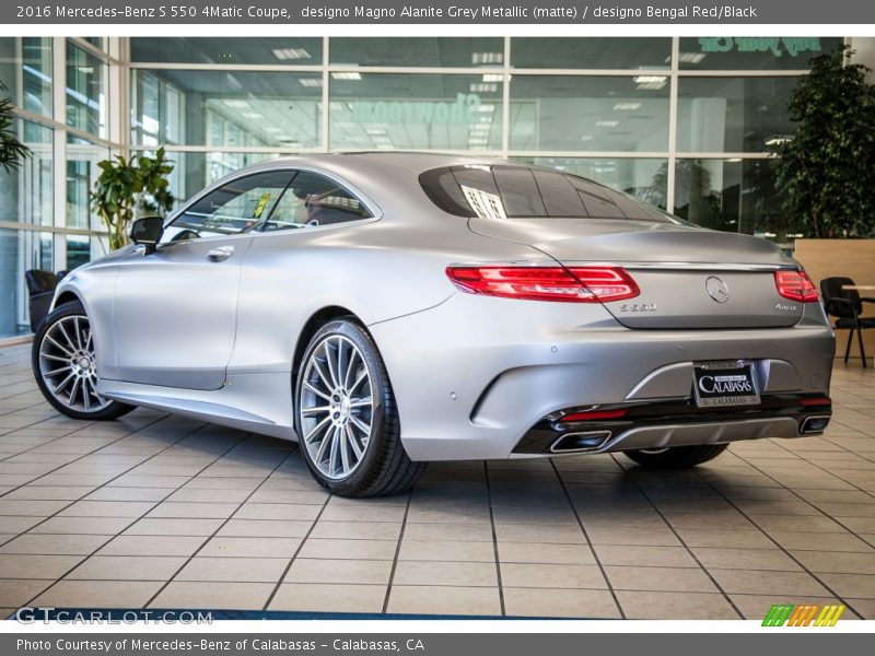 designo Magno Alanite Grey Metallic (matte) / designo Bengal Red/Black 2016 Mercedes-Benz S 550 4Matic Coupe