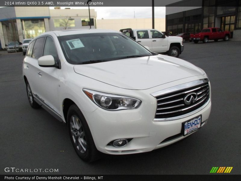 Moonlight White / Graphite 2014 Infiniti QX60 3.5 AWD