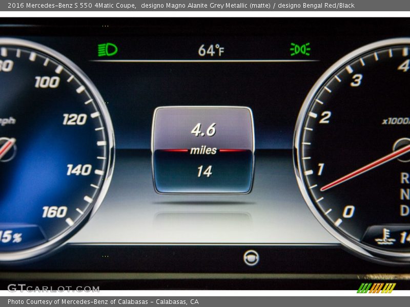 designo Magno Alanite Grey Metallic (matte) / designo Bengal Red/Black 2016 Mercedes-Benz S 550 4Matic Coupe