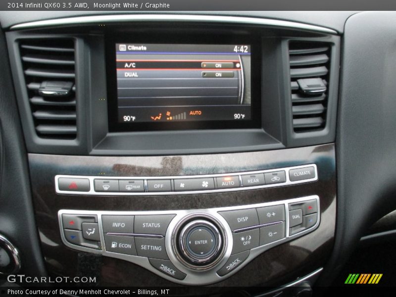 Moonlight White / Graphite 2014 Infiniti QX60 3.5 AWD