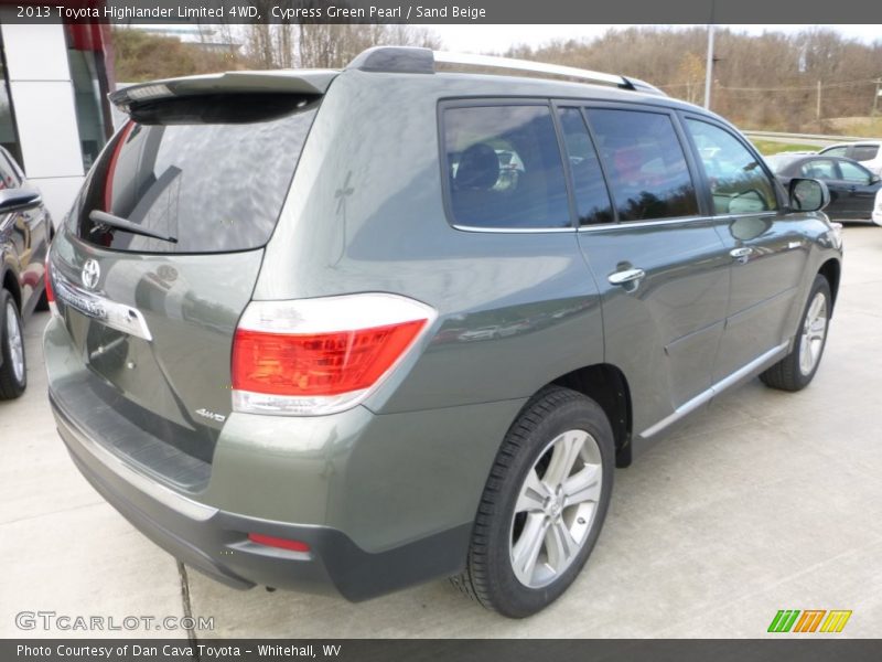 Cypress Green Pearl / Sand Beige 2013 Toyota Highlander Limited 4WD