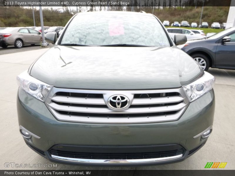 Cypress Green Pearl / Sand Beige 2013 Toyota Highlander Limited 4WD