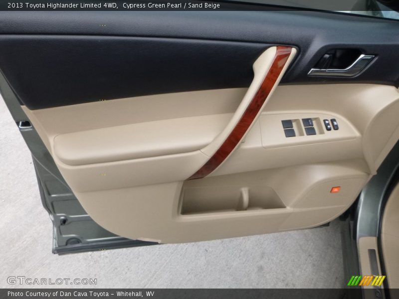 Cypress Green Pearl / Sand Beige 2013 Toyota Highlander Limited 4WD