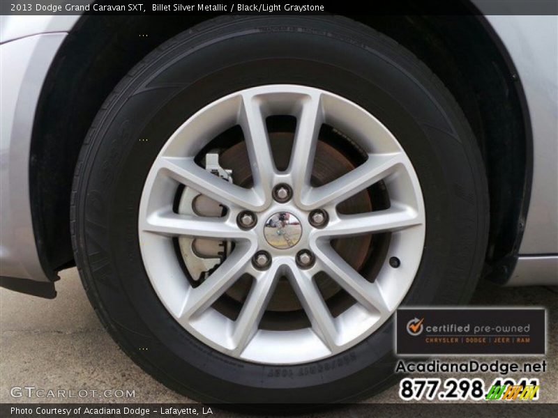 Billet Silver Metallic / Black/Light Graystone 2013 Dodge Grand Caravan SXT