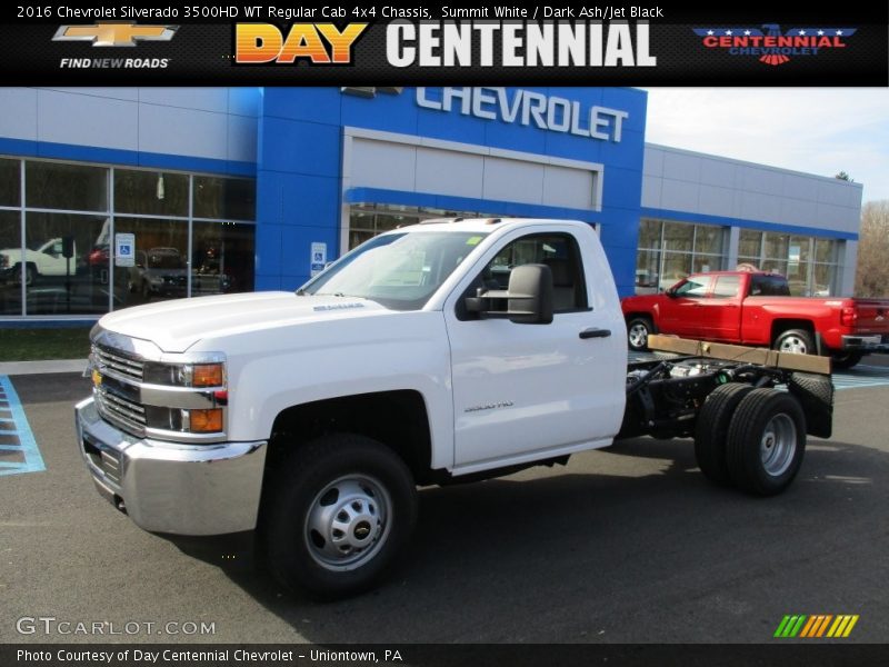 Summit White / Dark Ash/Jet Black 2016 Chevrolet Silverado 3500HD WT Regular Cab 4x4 Chassis
