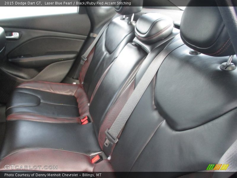 Laser Blue Pearl / Black/Ruby Red Accent Stitching 2015 Dodge Dart GT