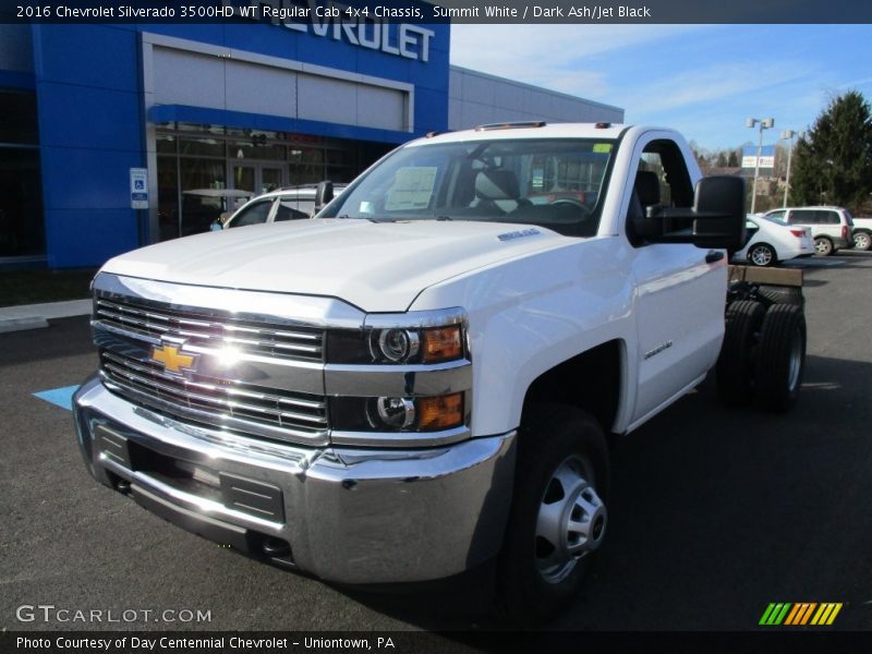 Summit White / Dark Ash/Jet Black 2016 Chevrolet Silverado 3500HD WT Regular Cab 4x4 Chassis