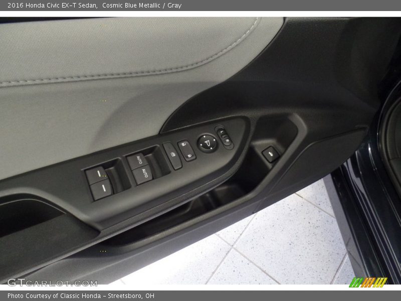 Cosmic Blue Metallic / Gray 2016 Honda Civic EX-T Sedan
