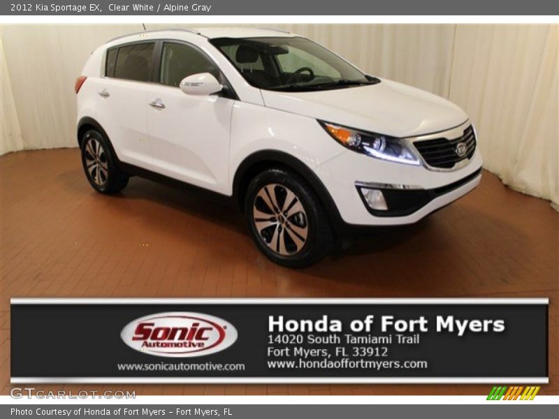 Clear White / Alpine Gray 2012 Kia Sportage EX