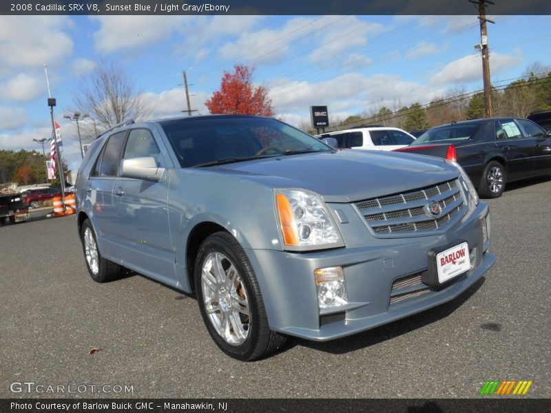 Sunset Blue / Light Gray/Ebony 2008 Cadillac SRX V8