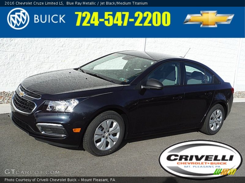 Blue Ray Metallic / Jet Black/Medium Titanium 2016 Chevrolet Cruze Limited LS