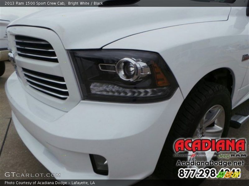Bright White / Black 2013 Ram 1500 Sport Crew Cab