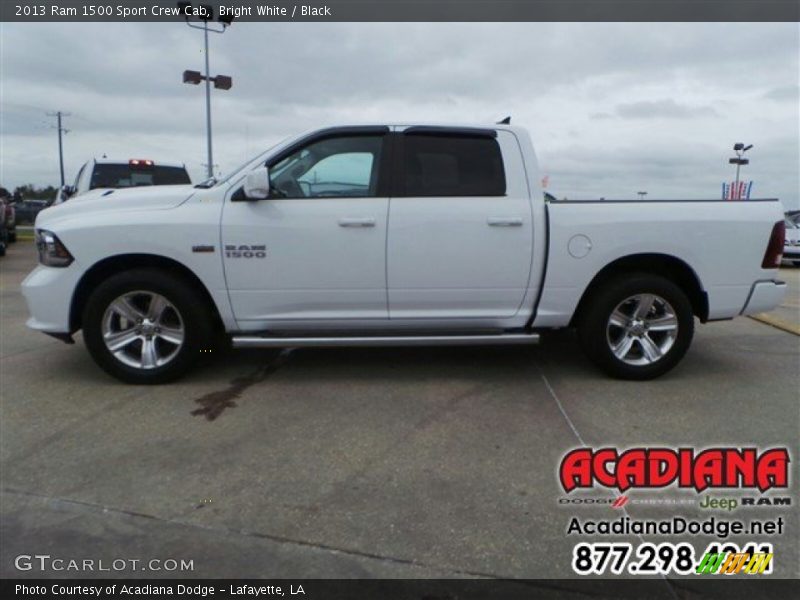 Bright White / Black 2013 Ram 1500 Sport Crew Cab