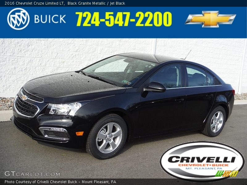 Black Granite Metallic / Jet Black 2016 Chevrolet Cruze Limited LT