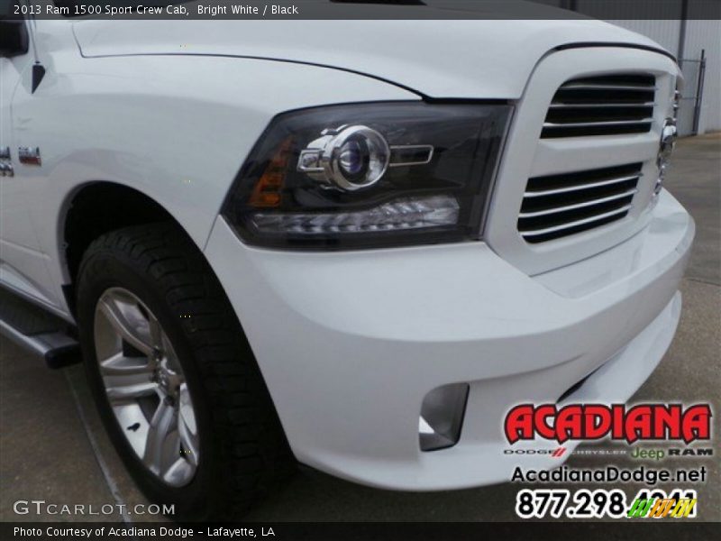 Bright White / Black 2013 Ram 1500 Sport Crew Cab