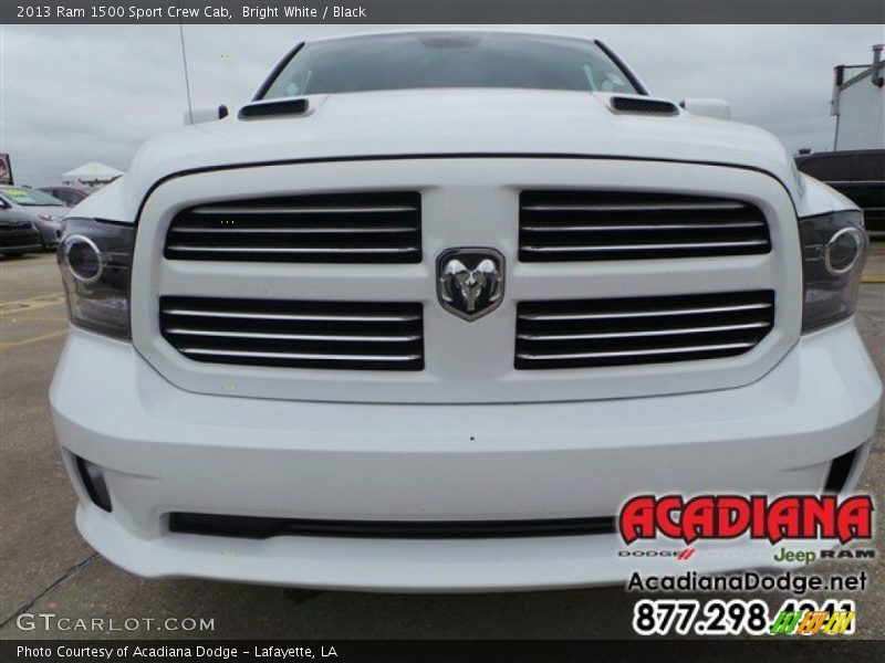 Bright White / Black 2013 Ram 1500 Sport Crew Cab