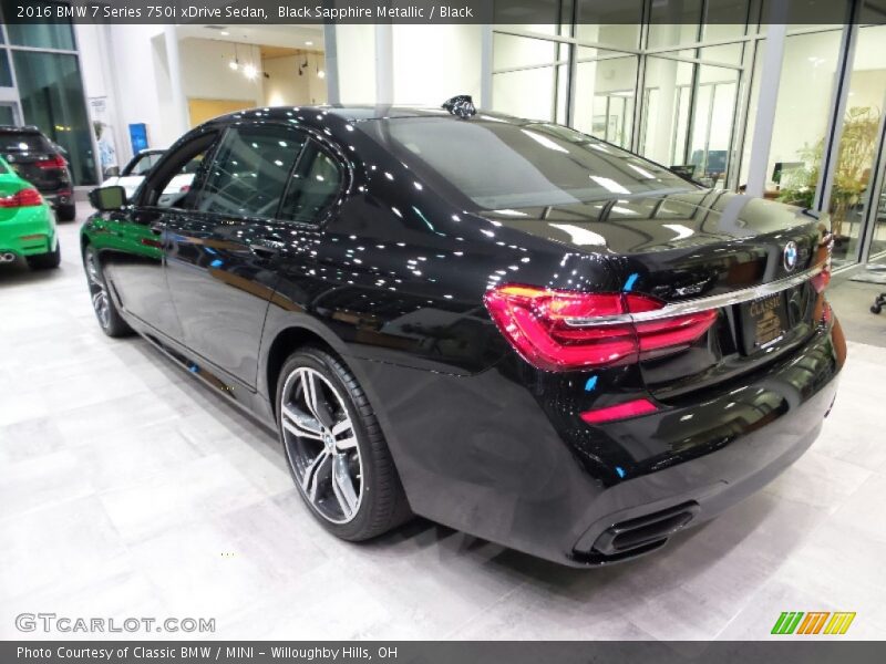 Black Sapphire Metallic / Black 2016 BMW 7 Series 750i xDrive Sedan