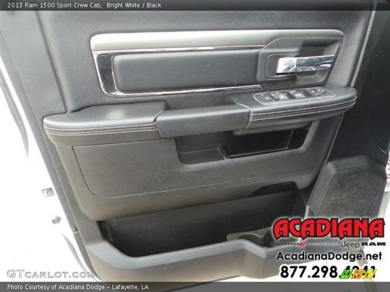 Bright White / Black 2013 Ram 1500 Sport Crew Cab