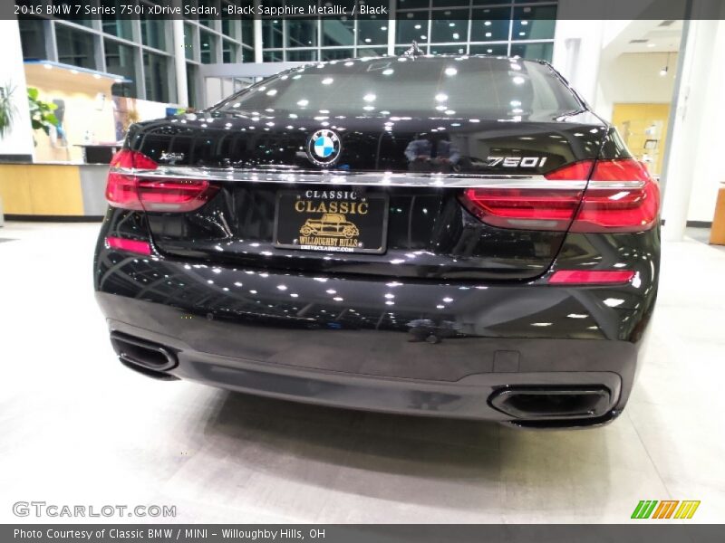 Black Sapphire Metallic / Black 2016 BMW 7 Series 750i xDrive Sedan