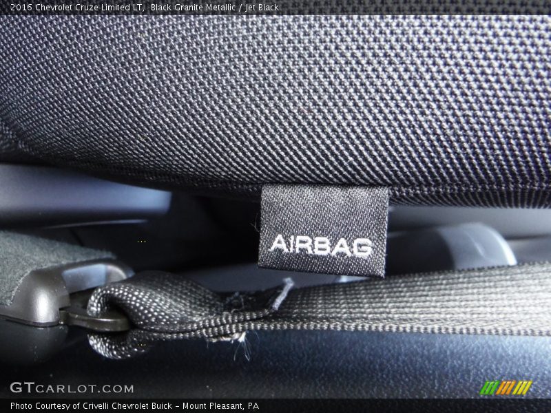Black Granite Metallic / Jet Black 2016 Chevrolet Cruze Limited LT