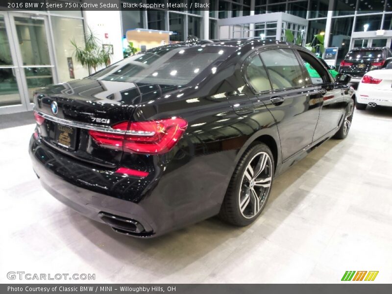 Black Sapphire Metallic / Black 2016 BMW 7 Series 750i xDrive Sedan